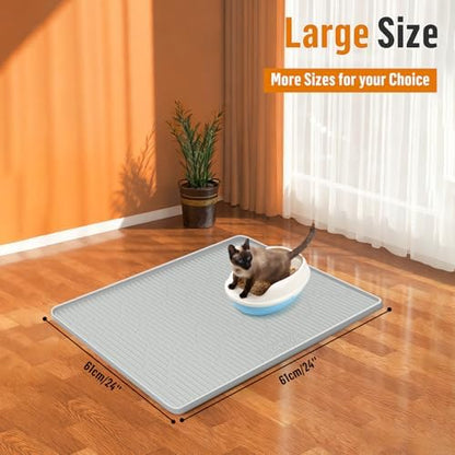 Silicone Cat Litter Box Mat 24"x 24" Extra Large Cat Rubber Mat - Image 6
