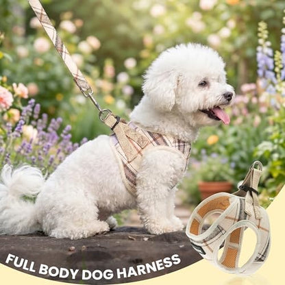 Dog Harness for Small Dogs, Plaid Step-in No Pull Dog Vest Outfit - Image 5