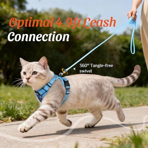 Dooradar Cat Harness and Leash Set, Adjustable and Escape Proof - Image 7