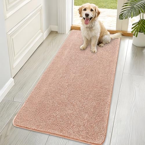 OLANLY Dog Door Mat for Muddy Paws 70x35, Super Absorbent Chenille Mud Mat by OLANLY
