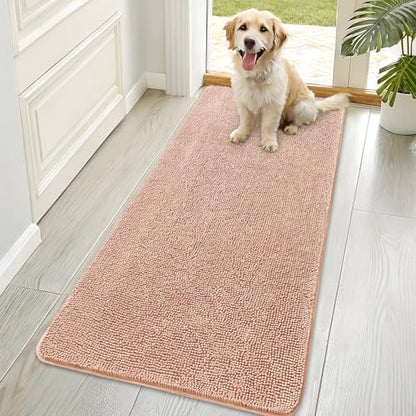 OLANLY Dog Door Mat for Muddy Paws 70x35, Super Absorbent Chenille Mud Mat by OLANLY