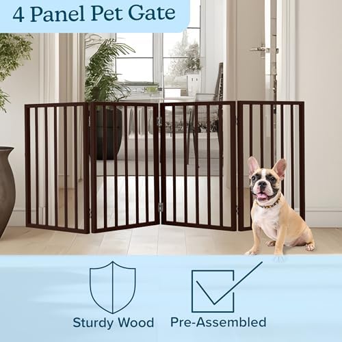 Pet Gate - 4-Panel Indoor Foldable Dog Fence - Image 4