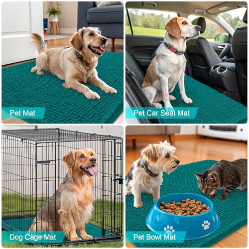 OLANLY Dog Door Mat for Muddy Paws 47x32, Super Absorbent Chenille Mud Mat - Image 7