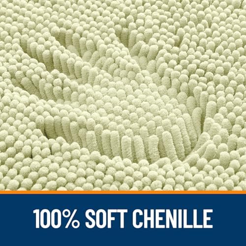 OLANLY Large Bathroom Rugs 44x32, Extra Soft Absorbent Chenille Bath Rugs - Image 3