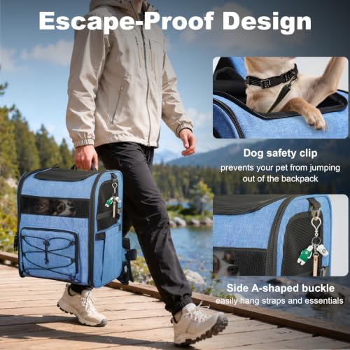 Pet Carrier Backpack with Elevated Booster Pad - Image 6