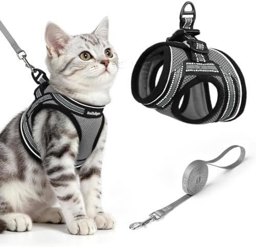 rabbitgoo Cat Harness and Leash Set, Step-in Soft Vest by rabbitgoo