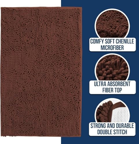 Muddy Mat® | Chenille Bathroom Rugs Quick Dry Microfiber Mats Non Slip Washable - Image 2