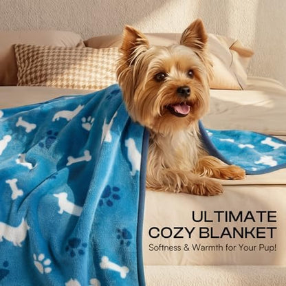 Luciphia 3 Pack Cute Dog Blankets Soft Fleece - Image 3