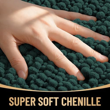 OLANLY Thick Chenille Bathroom Runner Rugs Mats 47x20 - Image 2