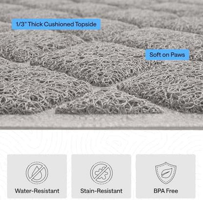 GORILLA GRIP Cat Litter Box Mat, Coiled Mesh Trapping Mats 40x28 Light Gray - Image 5