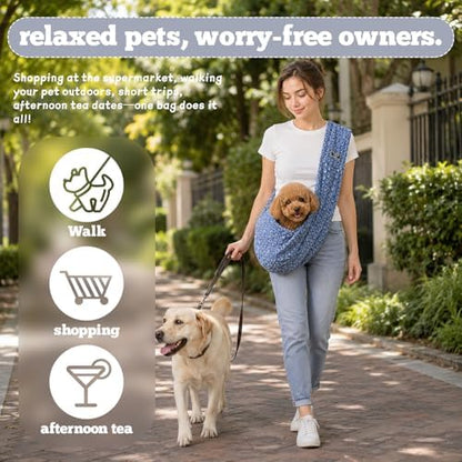 Small Pet Sling Carrier Breathable Texture - Image 3
