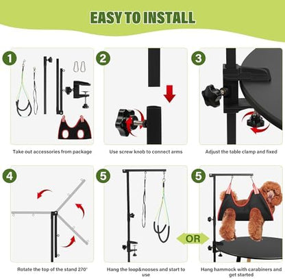 Dog Grooming Arm 35" with Hammock, Haunch Holder - Image 7