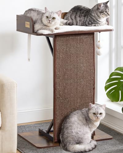 Modern Wood Cat Tree Tower for Indoor Large Adult Cats by FeliskynCatTreeTower
