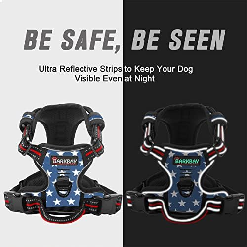 BARKBAY No Pull Dog Harness Front Clip Heavy Duty Reflective Easy Control Handle - Image 4