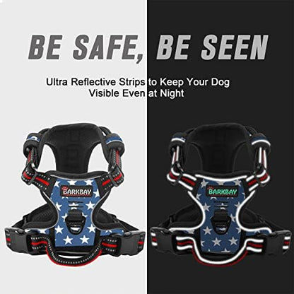 BARKBAY No Pull Dog Harness Front Clip Heavy Duty Reflective Easy Control Handle - Image 4