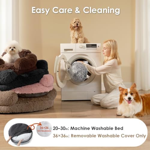 EHEYCIGA 20" Calming Donut Dog Bed - Image 6