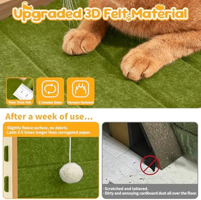 Felt Cat Scratcher for Indoor Cats, Foldable Triangle - Image 2