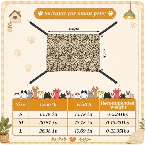 Jetec 2 Pack Cat Hammock for Cage, Leopard and Dot - Image 3