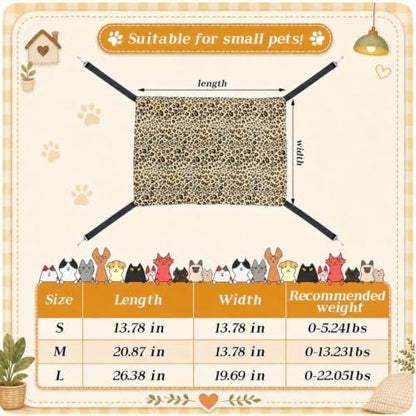 Jetec 2 Pack Cat Hammock for Cage, Leopard and Dot - Image 3