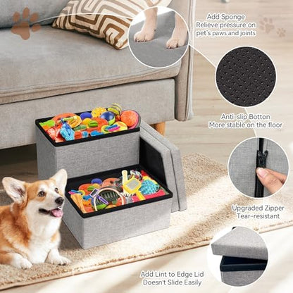Zerbuger Dog Stairs with Storage - Image 4