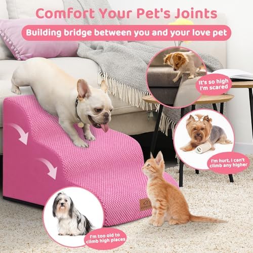 Zerbuger Dog Ramp and Stairs for Bed, Nonslip Cover - Image 4