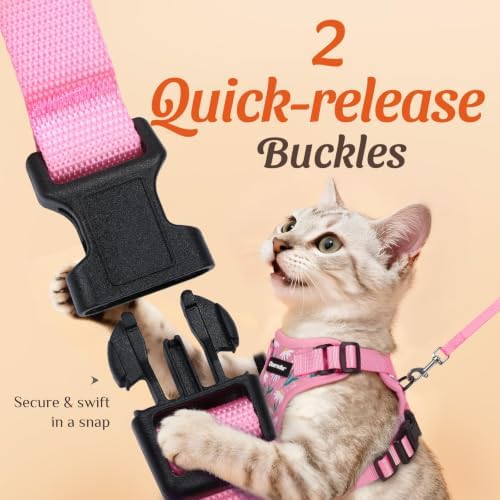 Dooradar Cat Harness and Leash Set, Adjustable and Escape Proof - Image 4
