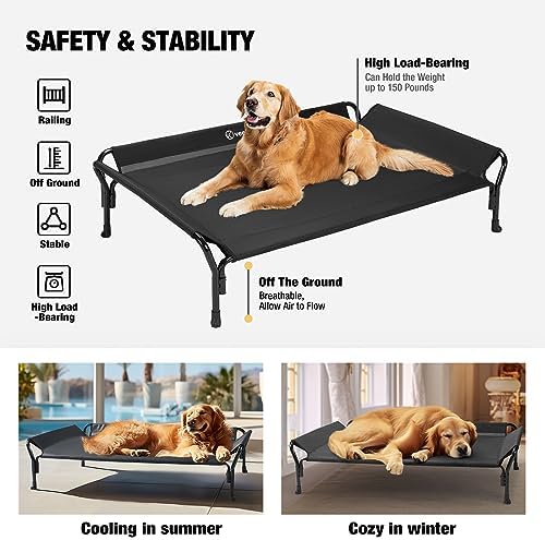Veehoo Cooling Elevated Dog Bed, Raised Dog Cot - Image 6