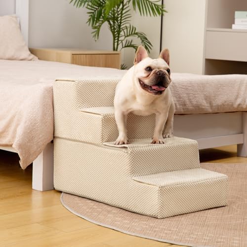 Aodisman Dog Steps for Bed & Couch, 18.5" H 4-Step Pet Stairs for Small Dogs - Image 2