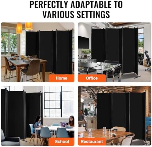 VEVOR Room Divider, 6 Panel Room Divider, Folding Privacy Screen and Portable - Image 6