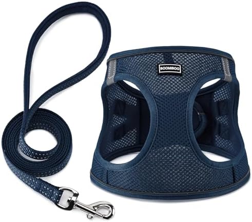 Dog Harness with Leash Set, Step-in Adjustable Puppy Vest by BOOMIBOO