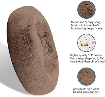 SAVFOX 45 inches Calming Donut Dog Bed - Image 3