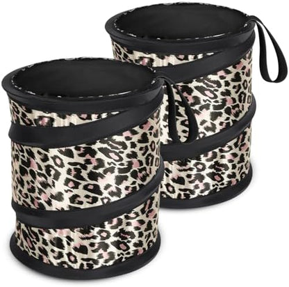 Car Trash Can, 2 Packs Mini Car Garbage Can, Collapsible Trash Bin by Kincown