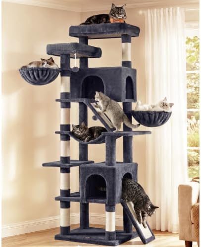 Feandrea Large Cat Tree, 81.1" Tall Sturdy Cat Tower by FeandreabySONGMICSHOME