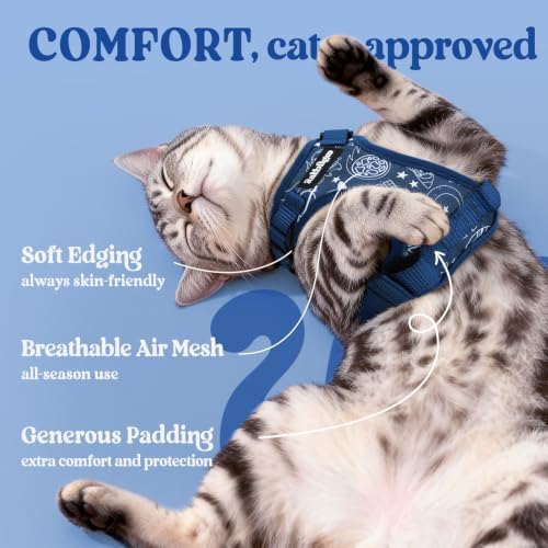 rabbitgoo Cat Harness and Leash Set, Escape Proof Vest, Cosmic Ace - Image 4