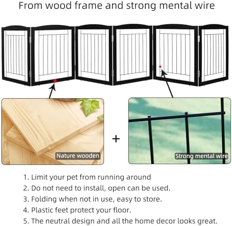 ZJSF Freestanding Foldable Dog Gate - Image 6