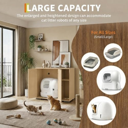 Garvee Cat Litter Box Enclosure, Large Cat House - Image 3