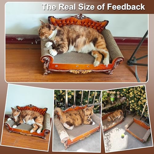 COOZMENT Sofa Shaped Scratching Couch, Thick Scratching Cardboard, Lounge Bed - Image 6