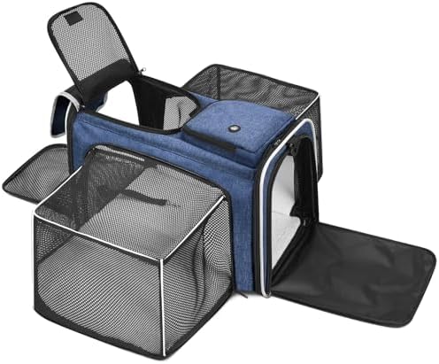 Pet Carrier, Large Soft Sided Expandable Travel Carrier by Handor