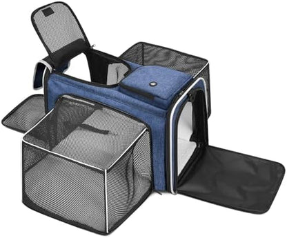 Pet Carrier, Large Soft Sided Expandable Travel Carrier by Handor
