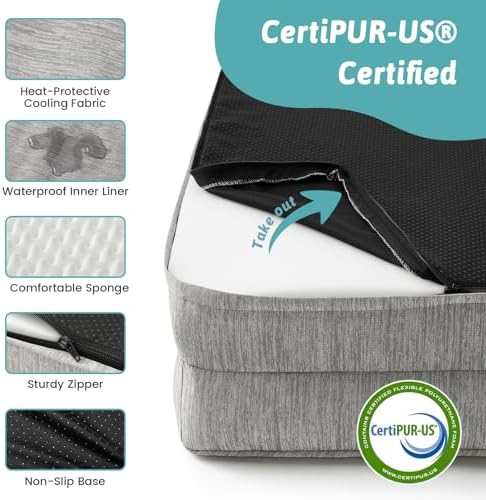 COZY KISS Cooling Dog Bed for Medium Dogs - Image 6