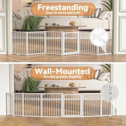 SNUOWU Full Metal Freestanding Dog Gate - Image 6