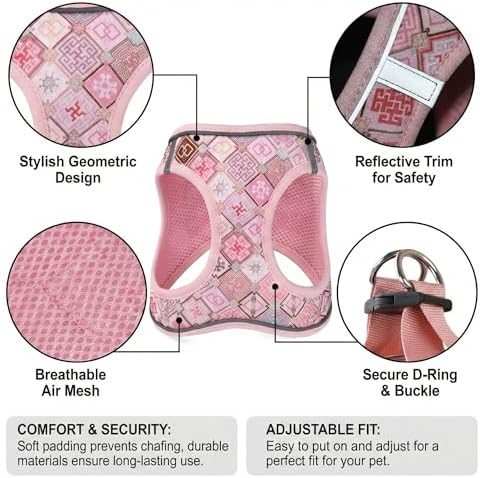 Mihqy Step in Dog Harness and Leash Set, Soft Breathable Mesh - Image 2