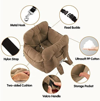 Dog Car Seat for Small Dogs, Portable Puppy Car Seat of Easy Installation - Image 5