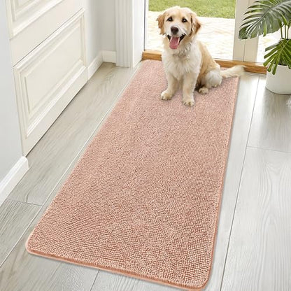 OLANLY Dog Door Mat for Muddy Paws 70x32, Super Absorbent Chenille Mud Mat by OLANLY