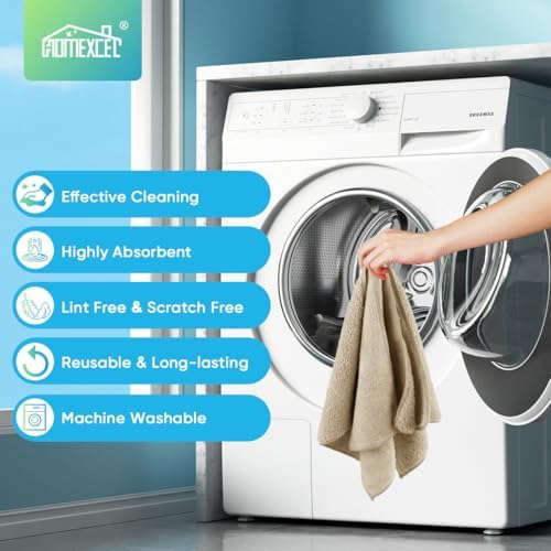 HOMEXCEL Brown Microfiber Cleaning Cloth, Microfiber Towels - Image 6