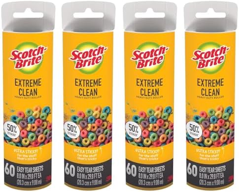 Wide Lint Roller Refills Cat Dog Pet Hair Animal Fur Remover Clothing Upholstery by Scotch-Brite
