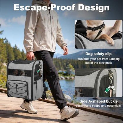 Pet Carrier Backpack with Elevated Booster Pad - Image 6