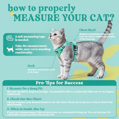 rabbitgoo Cat Harness and Leash Set, Escape Proof Vest, Lemon Grove - Image 2