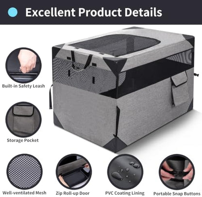 Zikopomi 36 Inch Portable Soft Foldable Dog Crate - Image 3