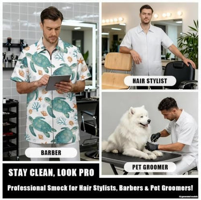 Funny Print Barber Jackets & Smocks - Image 4